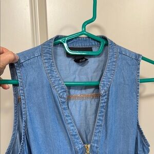 INC International Concepts Blue Denim Vest